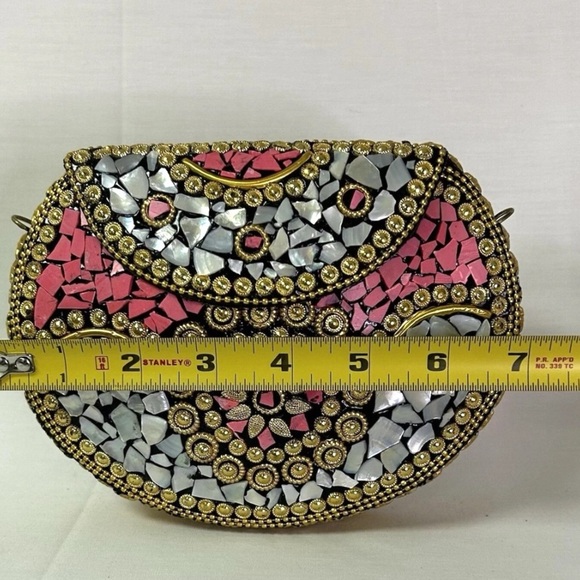NEW‼️RAMLA Beverly Hills Mosaic Mini Handbag with Detachable Chain Strap - Picture 7 of 13